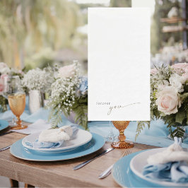 Voor altijd je generieke gouden tekst bruiloft pap servet