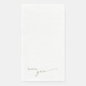 Voor altijd je generieke gouden tekst bruiloft pap servet (Voorkant)