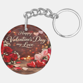 'Voor altijd je Valentijn' Acryl Sleutelhanger