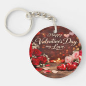 'Voor altijd je Valentijn' Acryl Sleutelhanger (Voorkant)