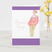 Voor altijd Jong wenskaart Kaart (Gele Bloem)