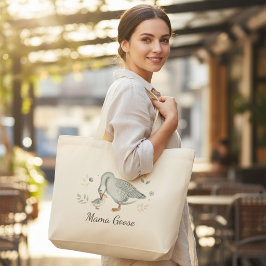 Voor altijd jouw kleine gansje Moederdag cadeau Grote Tote Bag