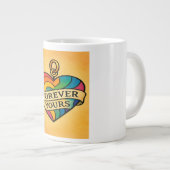 Voor altijd jouw kleurrijke liefdeshart grote koffiekop (Voorkant rechts)