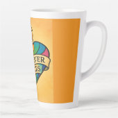 Voor altijd jouw kleurrijke liefdeshart latte mok (Rechts)