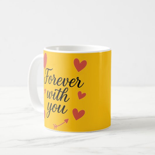 Voor altijd met je romantische citaat - perfect ca koffiemok (Voorkant links)