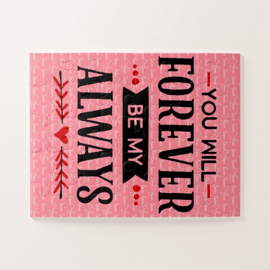 Voor altijd mijn altijd legpuzzel (Horizontaal)