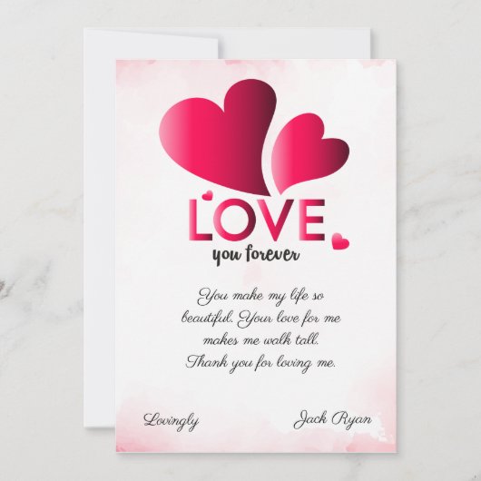 voor altijd mijn liefde DIY Feestdagenkaart (Voorkant)