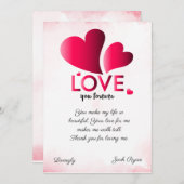 voor altijd mijn liefde DIY Feestdagenkaart (Voorkant / Achterkant)