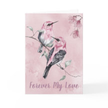 Voor altijd Mijn Tortelduifjes in Waterverf