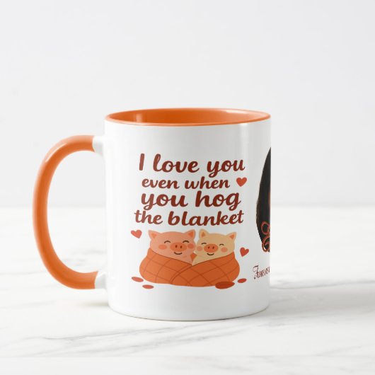 'Voor altijd mijn Valentijn' gepersonaliseerde mok (Links)
