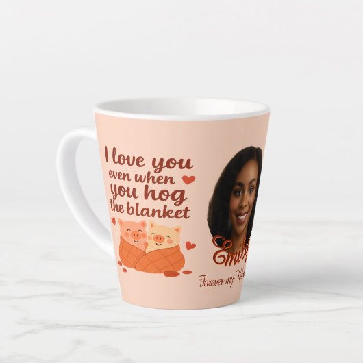 'Voor altijd mijn Valentijn' Latte mok (Linkerhoek)