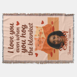 'Voor altijd mijn Valentijn' Worpdeken Deken