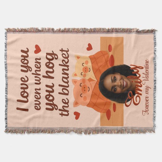 'Voor altijd mijn Valentijn' Worpdeken Deken (Voorkant)