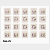 Voor altijd moe, altijd bedraad vierkante sticker (Vel)