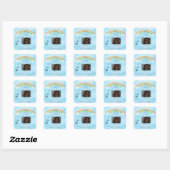 Voor altijd naast je lopen vierkante sticker (Vel)