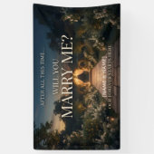 Voor altijd romantische huwelijksaanzoek waardige spandoek (Verticaal)