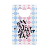 Voor altijd samen bruiloft partij gunst Drink Creditkaart Flessenopener (Achterkant)