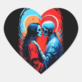 VOOR ALTIJD SAMEN, GEEST, PAAR, LIEFDE HART STICKER