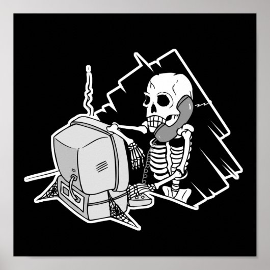 voor altijd skelet op non-actief technische suppor poster (Voorkant)