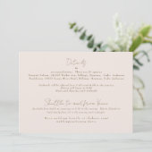 Voor altijd trouwe blushing Bride Wedding Detail Kaart (Staand voorkant)