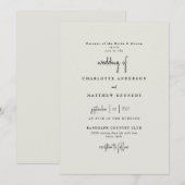 Voor altijd trouwe Cream Wedding II Uitnodiging (Voorkant / Achterkant)