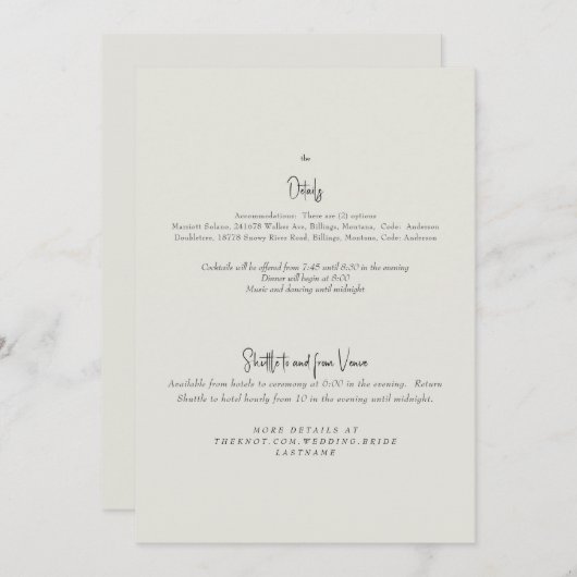 Voor altijd trouwe uitnodiging tot het details van (Voorkant / Achterkant)