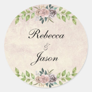 Voor altijd - twee harten - één uitnodigende liefd ronde sticker