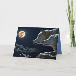 Voor altijd… Twee wolven en een volle maan Kaart