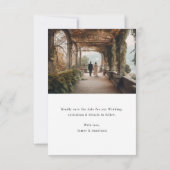 Voor altijd unieke elegante 2 foto bruiloft save the date (Achterkant)