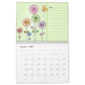 Voor altijd uw Floral Notes Wall Agenda Kalender (Jan 2027)