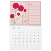 Voor altijd uw Floral Notes Wall Agenda Kalender (Feb 2027)
