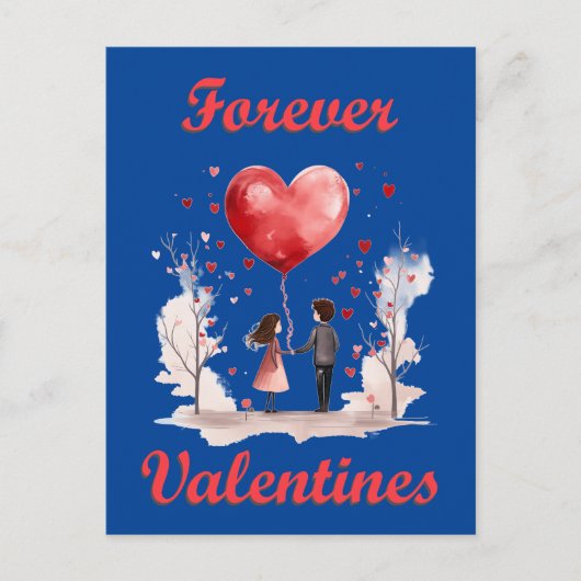 Voor altijd Valentijnse ! Briefkaart (Voorkant)