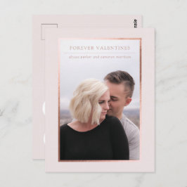 Voor altijd Valentijnse  Foto Save the Date Briefkaart