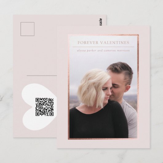 Voor altijd Valentijnse Foto Save the Date Briefkaart (Voorkant / Achterkant)