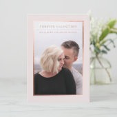 Voor altijd Valentijnse  Foto Save the Date Kaart (Staand voorkant)