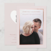 Voor altijd Valentijnse  Foto Save the Date Kaart (Voorkant / Achterkant)