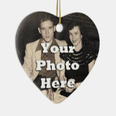 Voor altijd Valentijnse paar gepersonaliseerd Keramisch Ornament (Rechts)