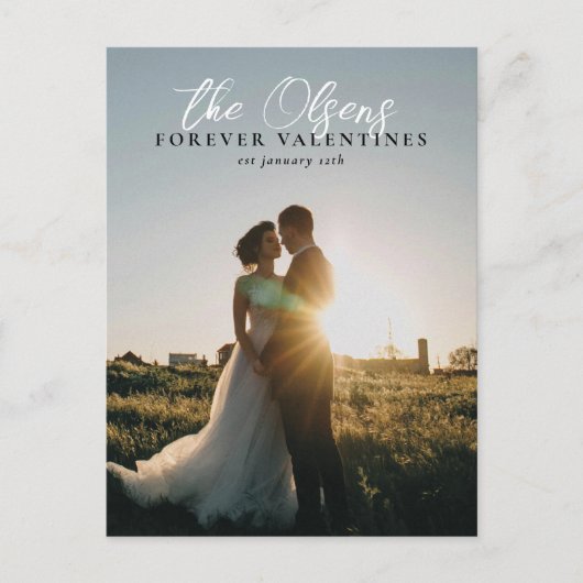 "Voor altijd Valentijnse Valentijnsdagen" Foto Bri Feestdagenkaart (Voorkant)