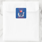 Voor altijd Valentijnse ! Vierkante Sticker (Tas)