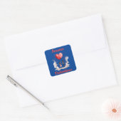 Voor altijd Valentijnse ! Vierkante Sticker (Envelop)