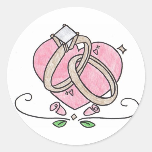 Voor altijd van jou. ronde sticker (Voorkant)