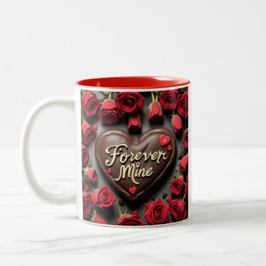 Voor altijd van mij tweekleurige koffiemok (Links)