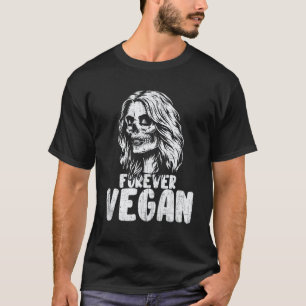 Voor altijd Veganistische Koele Suiker Schedel Veg T-shirt