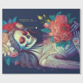 Voor altijd verlangen, voor altijd toegewijd, drom cadeaupapier (Vlak)