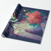 Voor altijd verlangen, voor altijd toegewijd, drom cadeaupapier (Uitgerold)