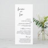 Voor altijd verliefd, Modern minimalistisch huweli Programmakaart (Staand voorkant)