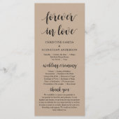 Voor altijd verliefd, Moderne Trouwceremonie, Kraf Programmakaart (Voorkant)
