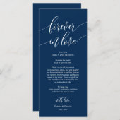 Voor altijd verliefd, Plaats Instelling Dank U Kaa Programmakaart (Voorkant / Achterkant)