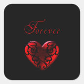 Voor altijd vierkante sticker (Voorkant)