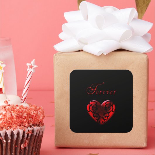 Voor altijd vierkante sticker (Feest)